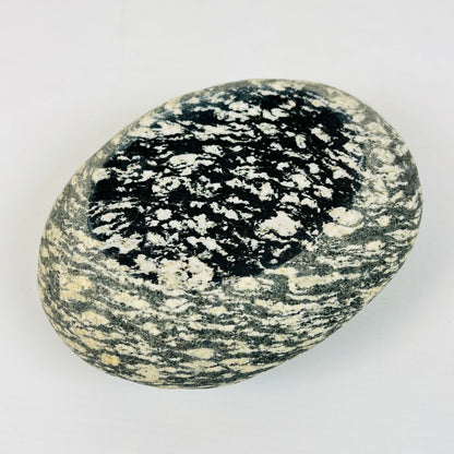 White Splotched Soap Dish - Riverstone