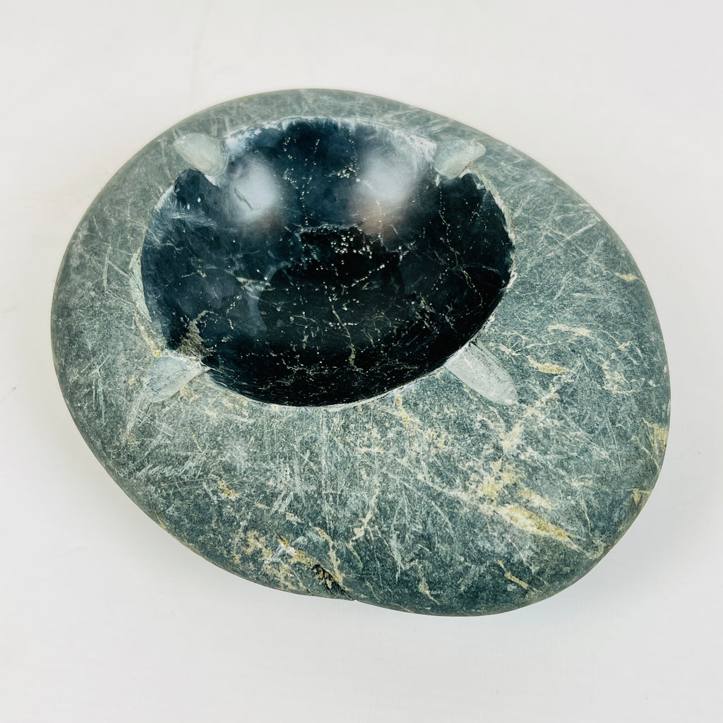 River Stone Deep Blue Grazed Ash Tray