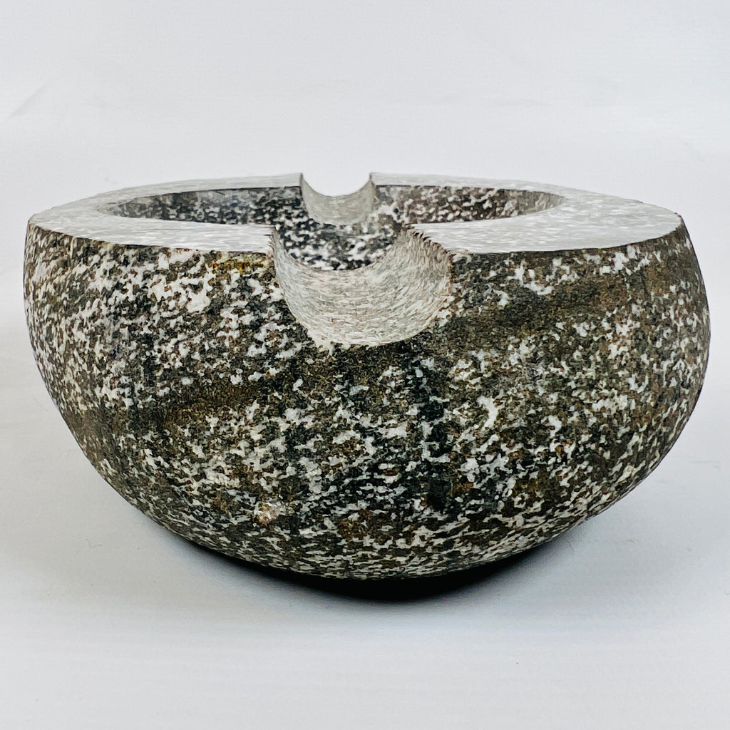 River Stone Dull Brown Marked Ash Tray