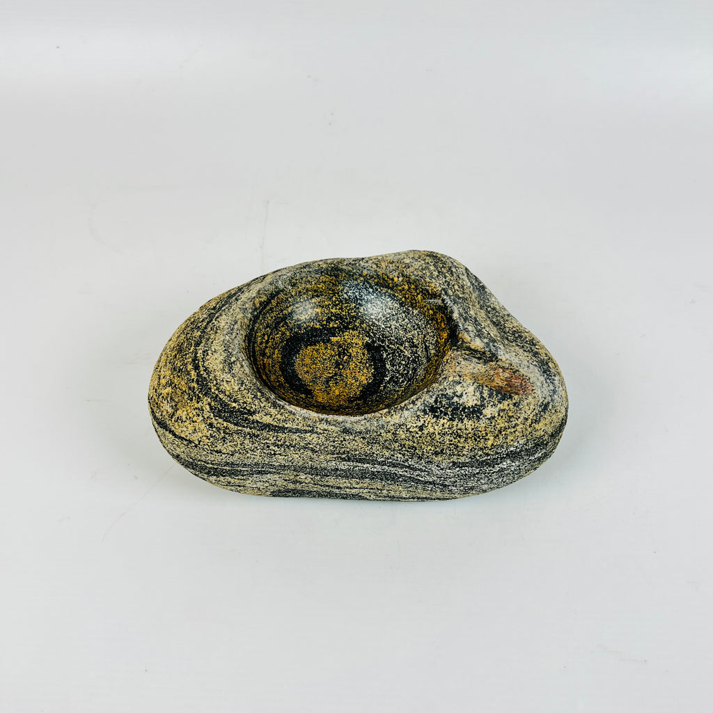 River Stone Mustard Grained Ash Tray