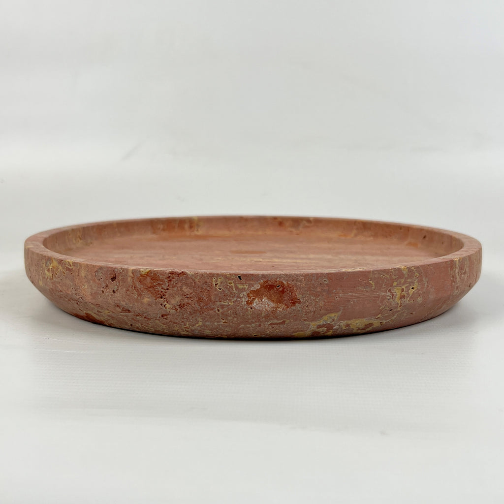 Red Travertine Plate