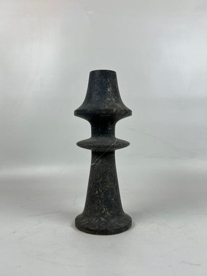 Ringed Mushrom Candle Stand - Black