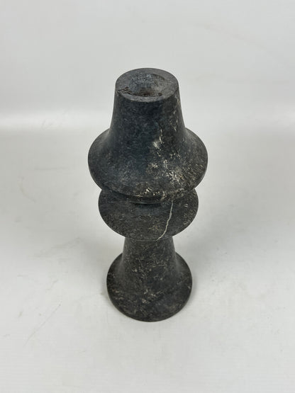 Ringed Mushrom Candle Stand - Black