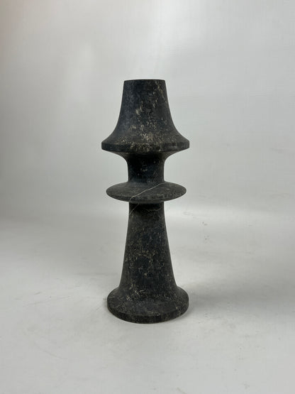 Ringed Mushrom Candle Stand - Black