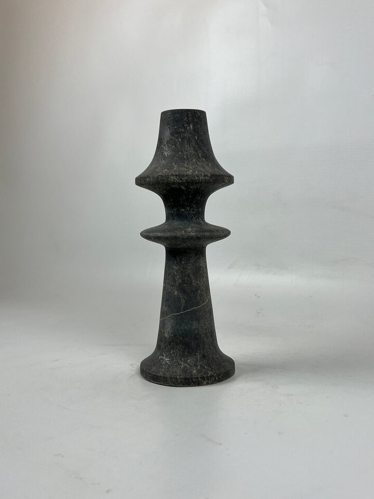 Chess Piece Black Marble Candle Stand