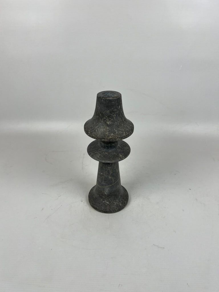 Chess Piece Black Marble Candle Stand