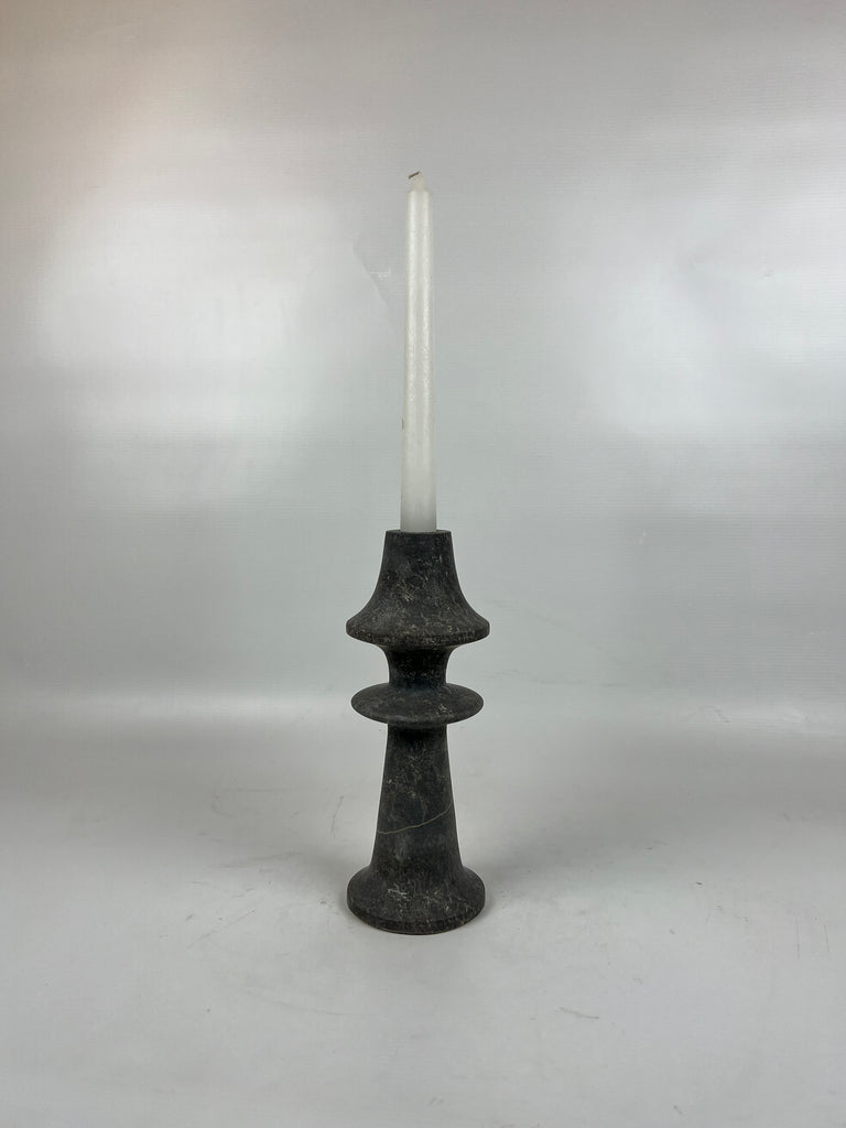 Chess Piece Black Marble Candle Stand