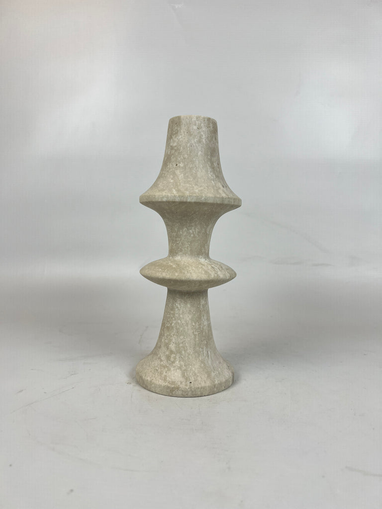 Chess Piece Travertine Candle Stand