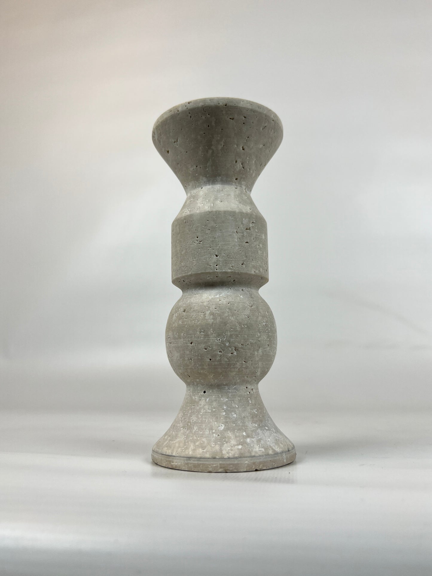 Tiered Candle Stand  - Travertine
