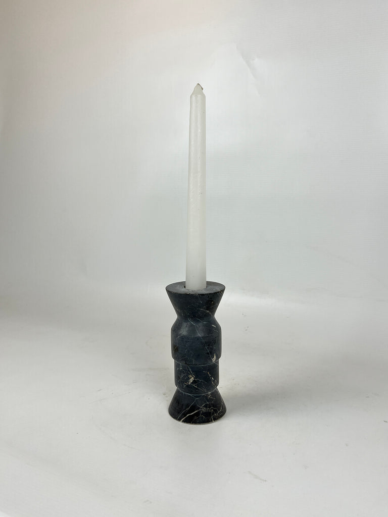 Pawn Marble Black Candle Stand