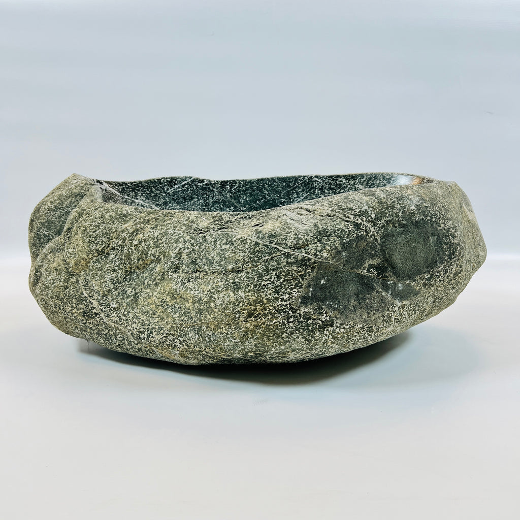 White Lined River Stone Sink