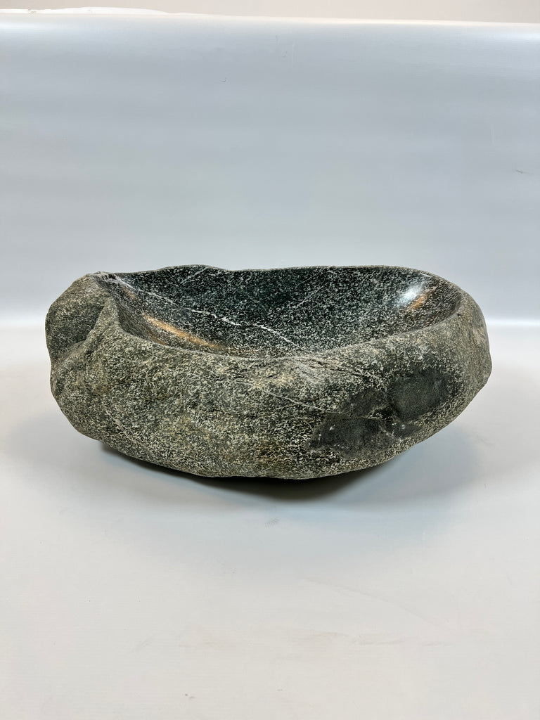 White Lined River Stone Sink