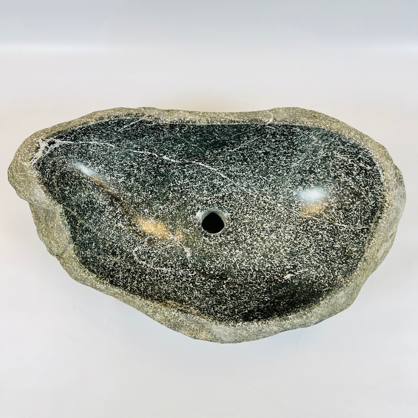 White Lined Sink - River Stone