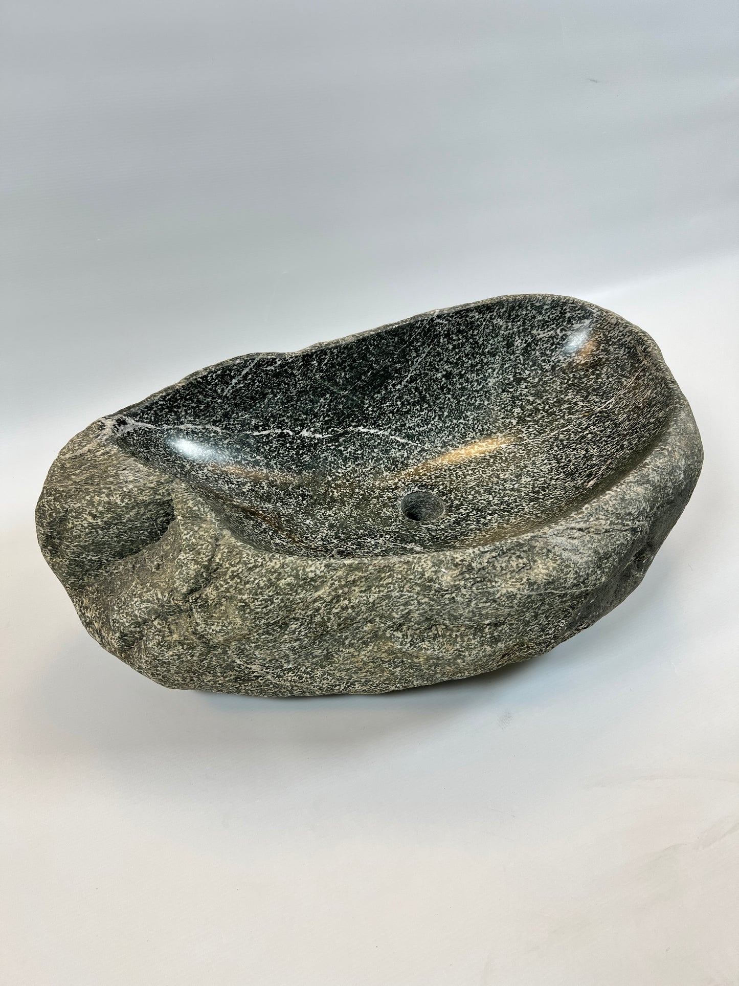 White Lined Sink - River Stone