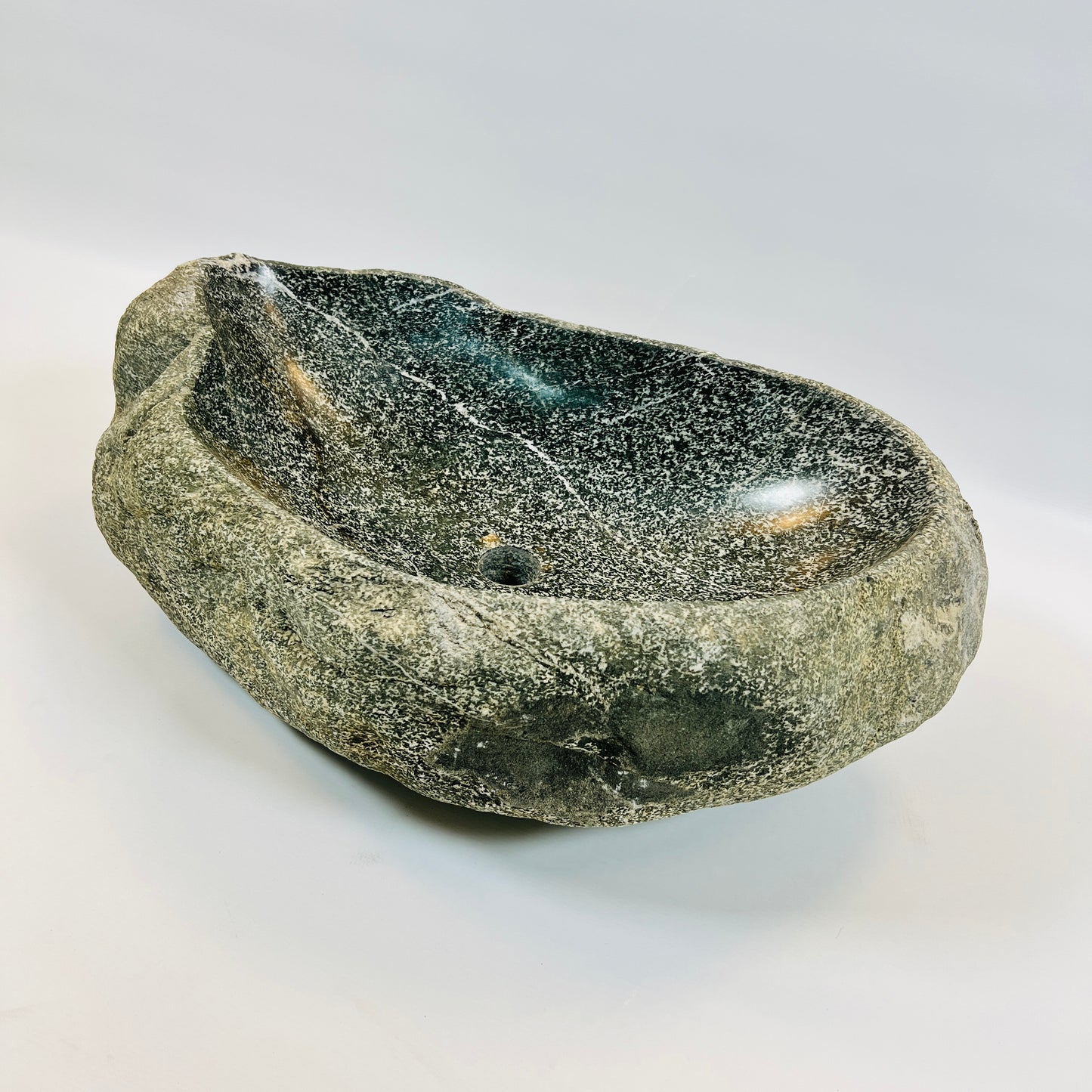 White Lined Sink - River Stone