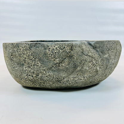 Black Splashed  Sink - River Stone