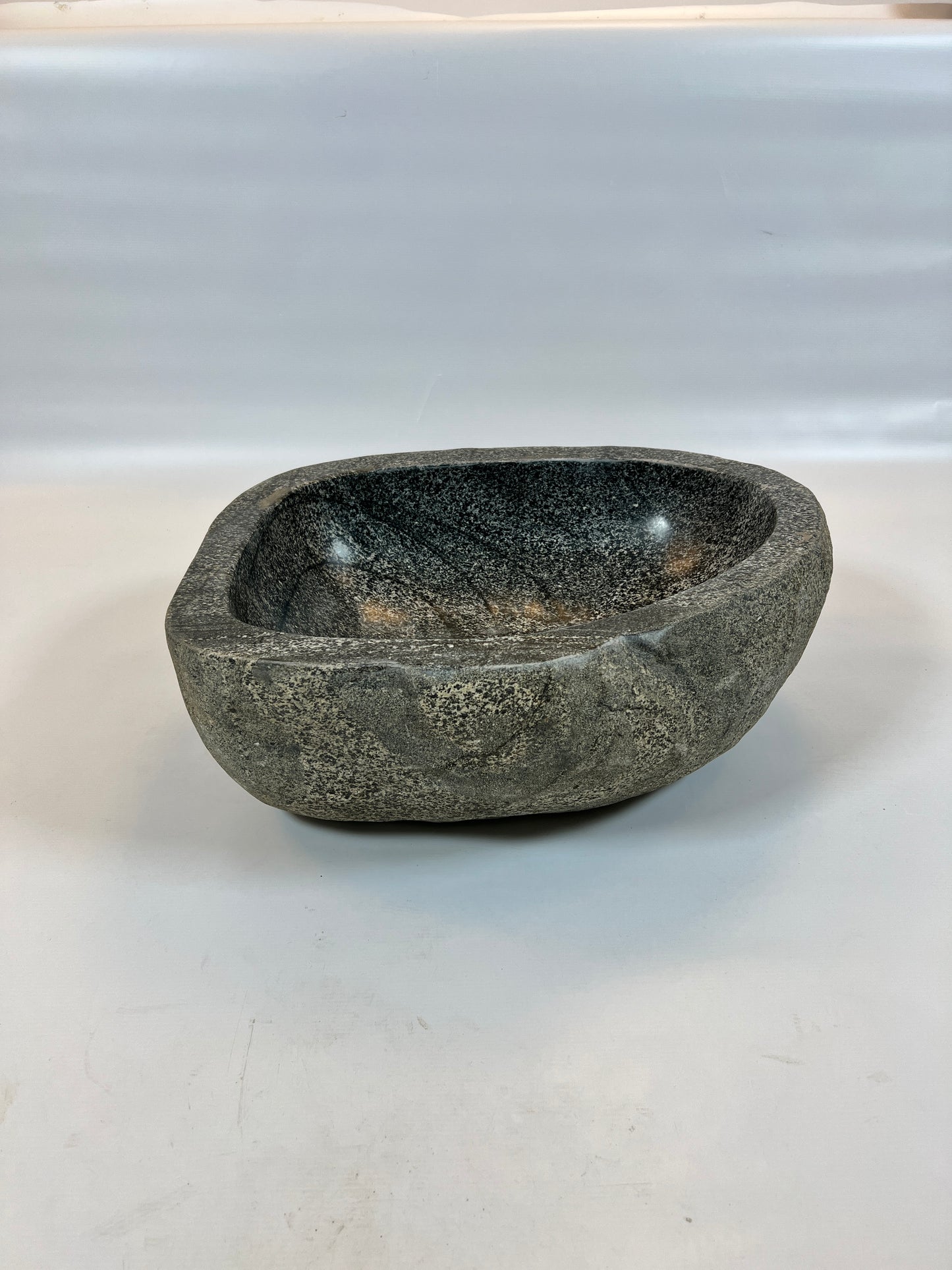 Black Splashed  Sink - River Stone