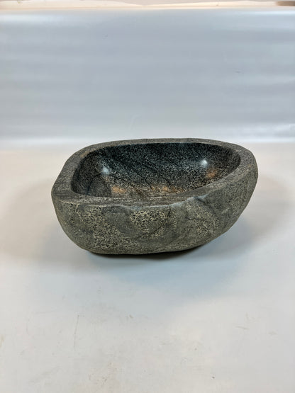 Black Splashed  Sink - River Stone