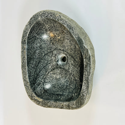 Black Splashed  Sink - River Stone
