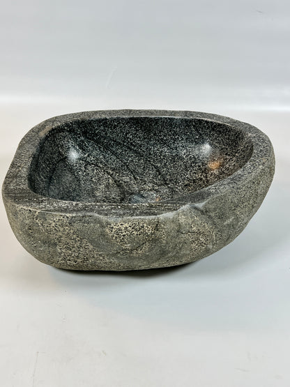 Black Splashed  Sink - River Stone