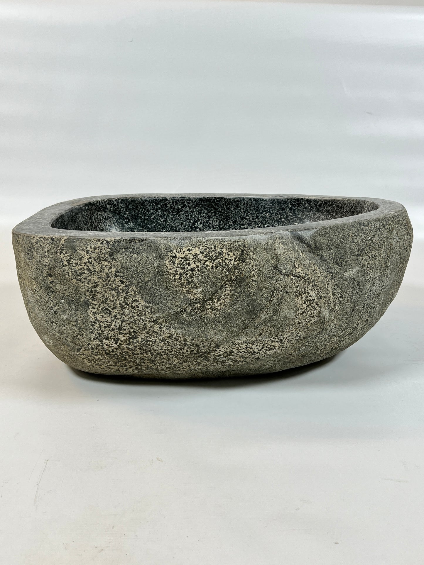 Black Splashed  Sink - River Stone
