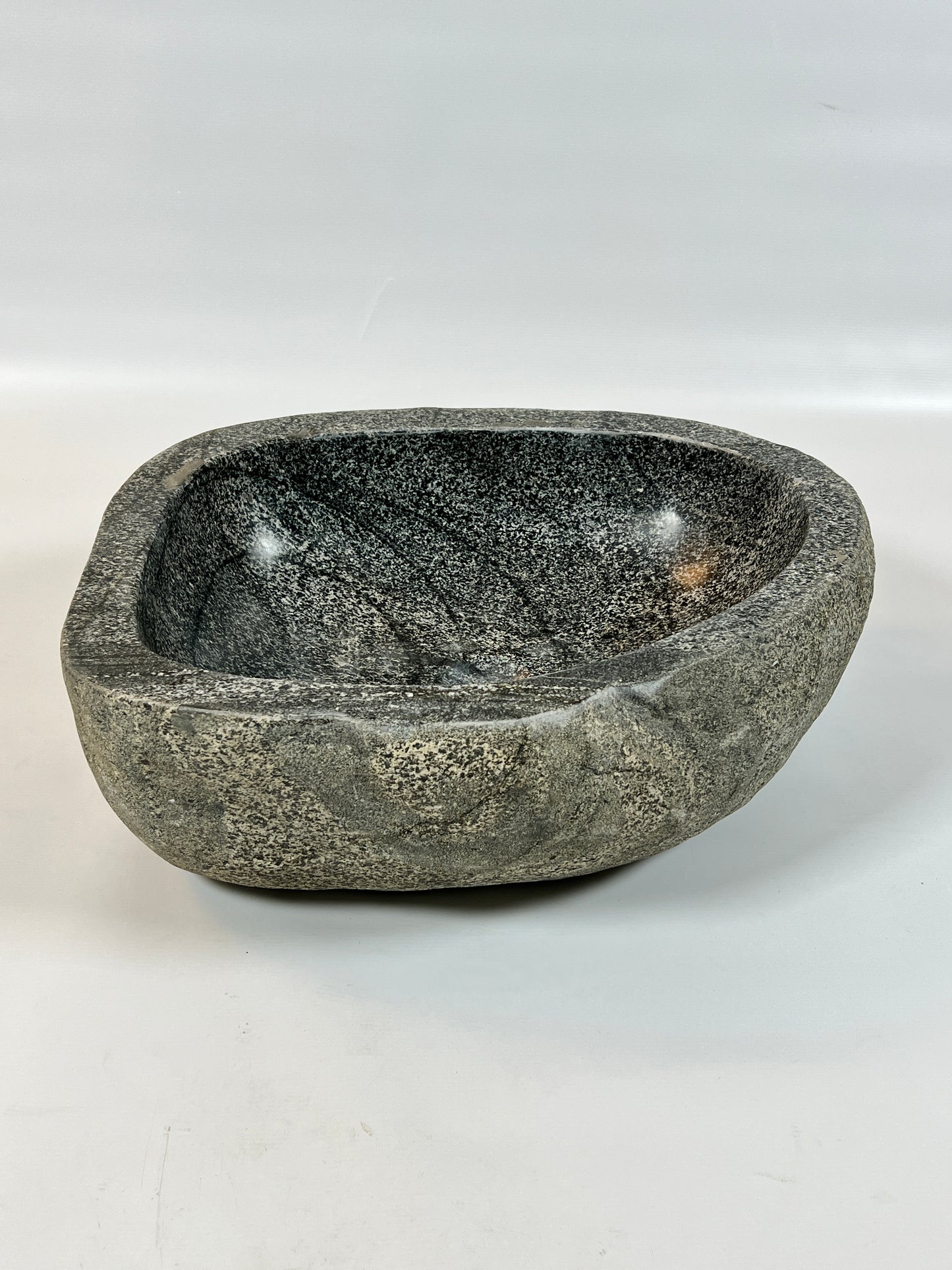 Black Splashed  Sink - River Stone