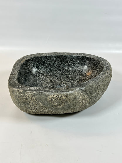Black Splashed  Sink - River Stone