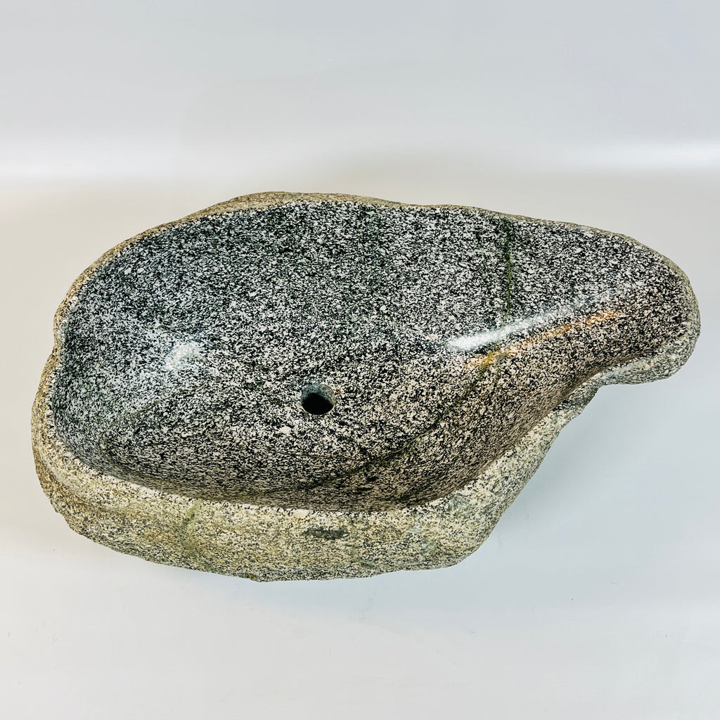 Grey Speckled River Stone Sink