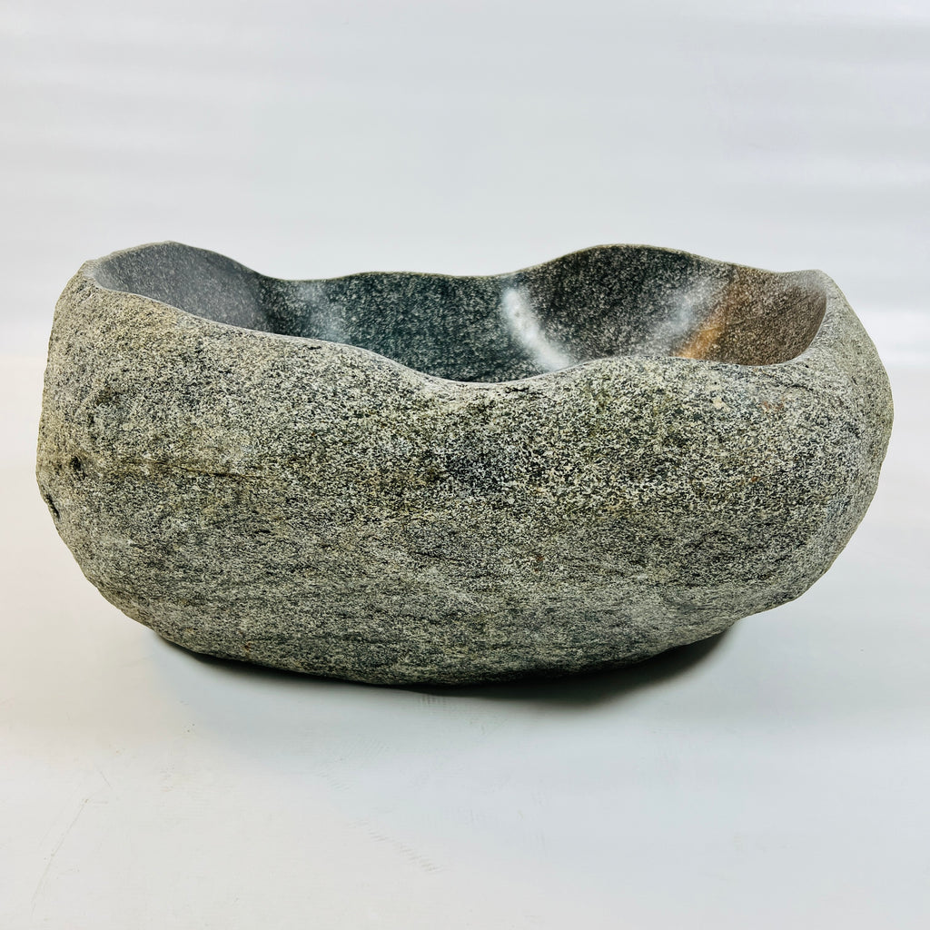 Black Speckled River Stone Sink