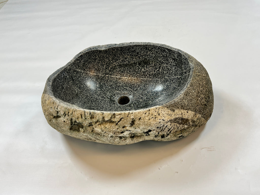 Grey Dipped River Stone Sink