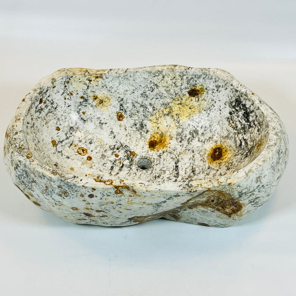 Honey Spotted River Stone Sink