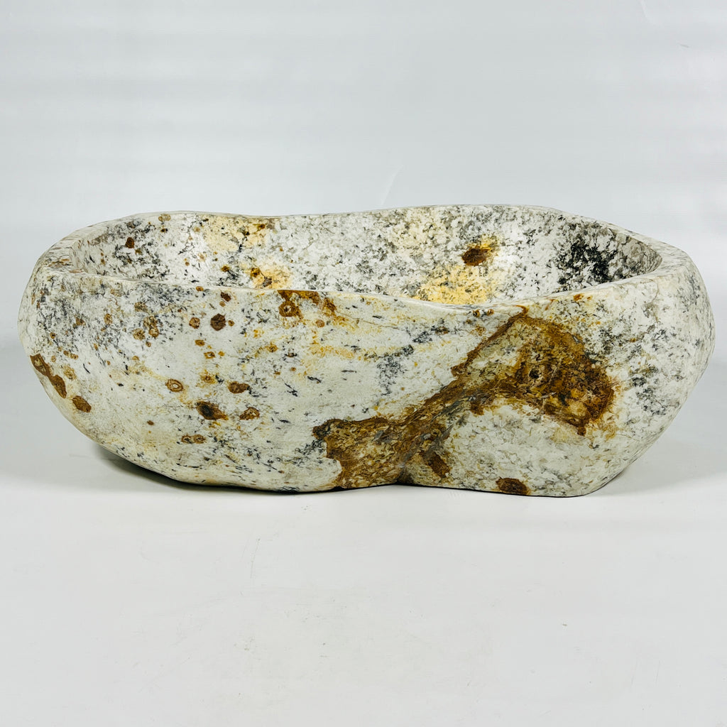 Honey Spotted River Stone Sink