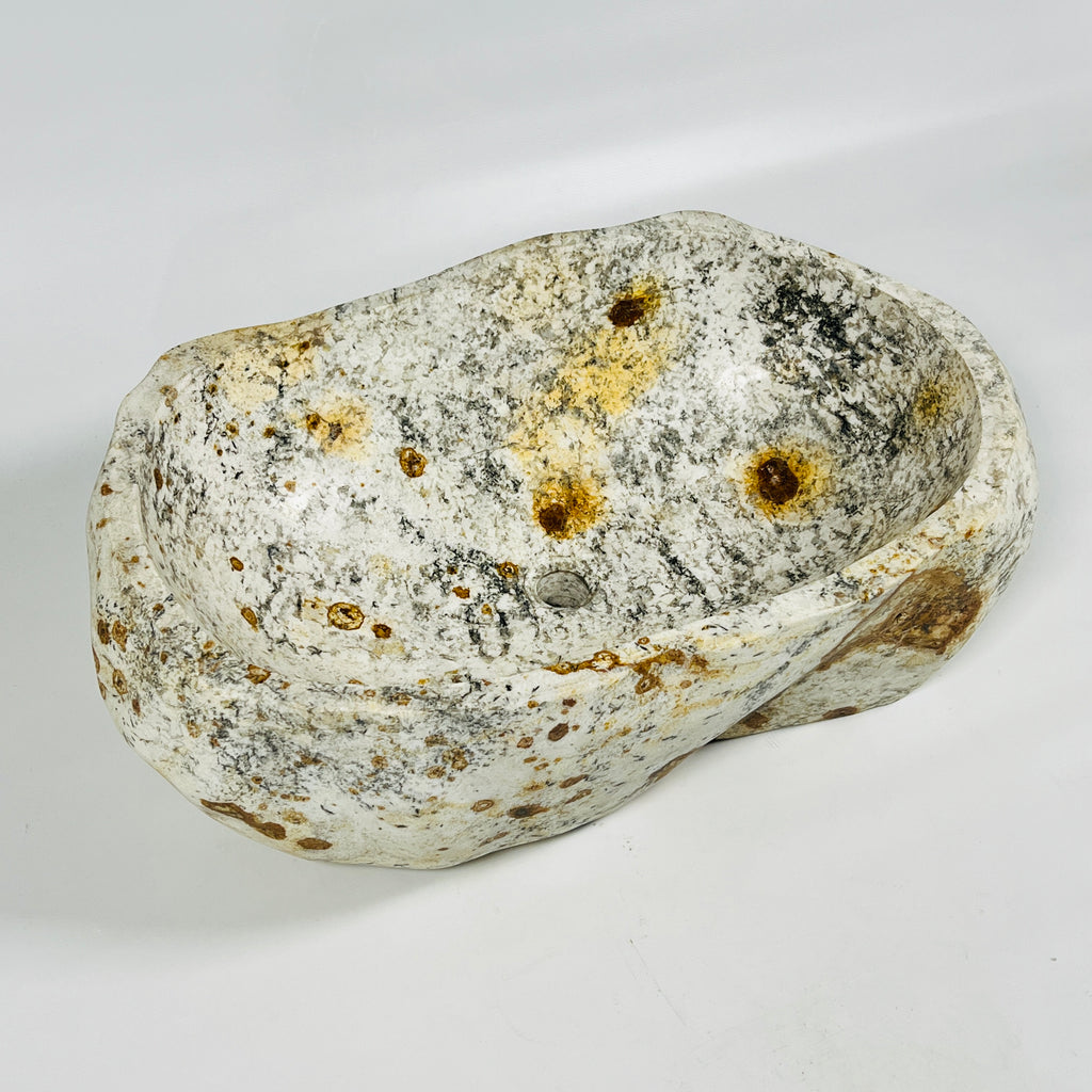 Honey Spotted River Stone Sink