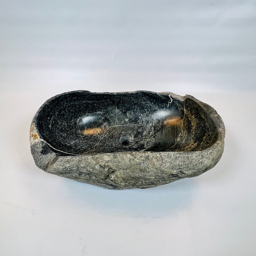 Honey Marked River Stone Sink