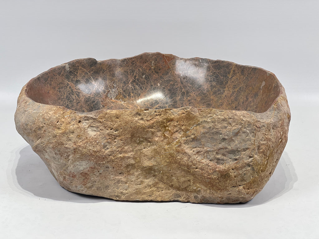 Earthy Brown River Stone Sink