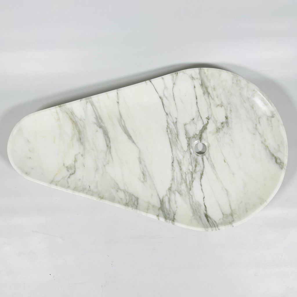 Tear Drop Grey Lined Marble Sink