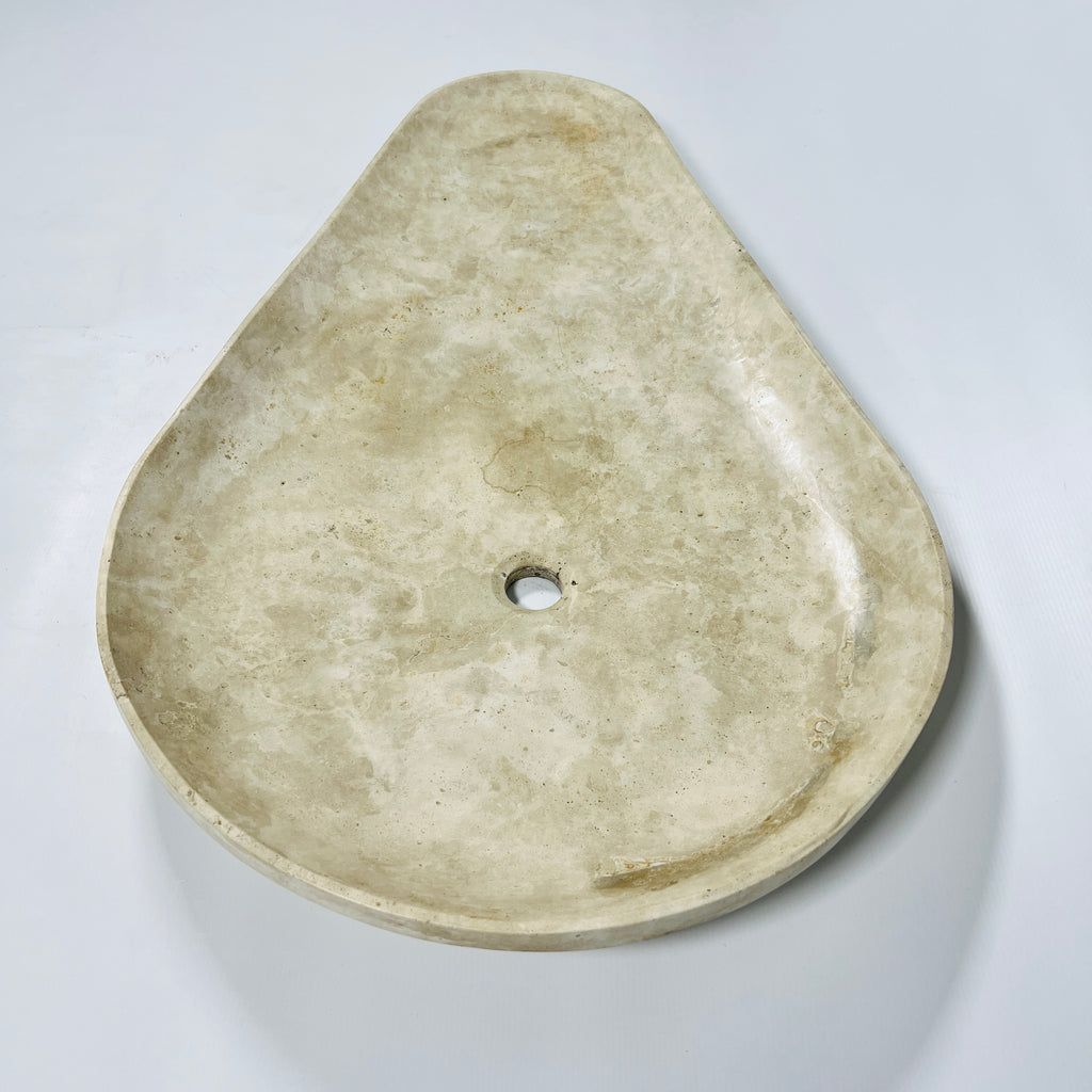 Tear Drop Sand Marked Marble Sink