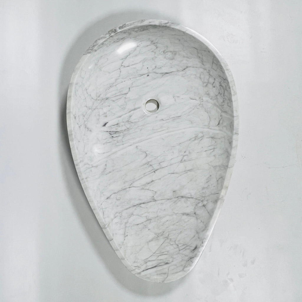 Drop Grey Grazed Marble Sink