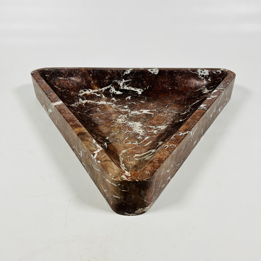 Crimson Lined Triangle Marble Sink