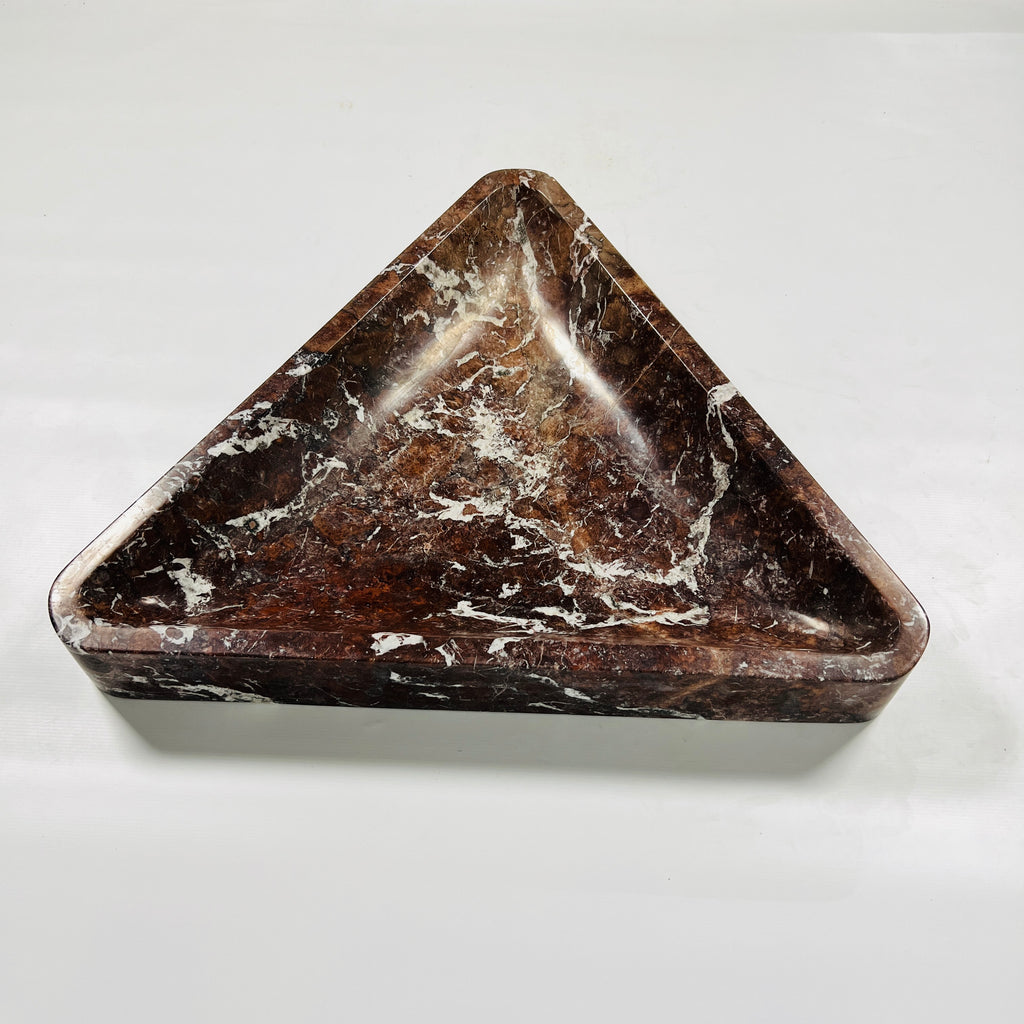 Crimson Lined Triangle Marble Sink