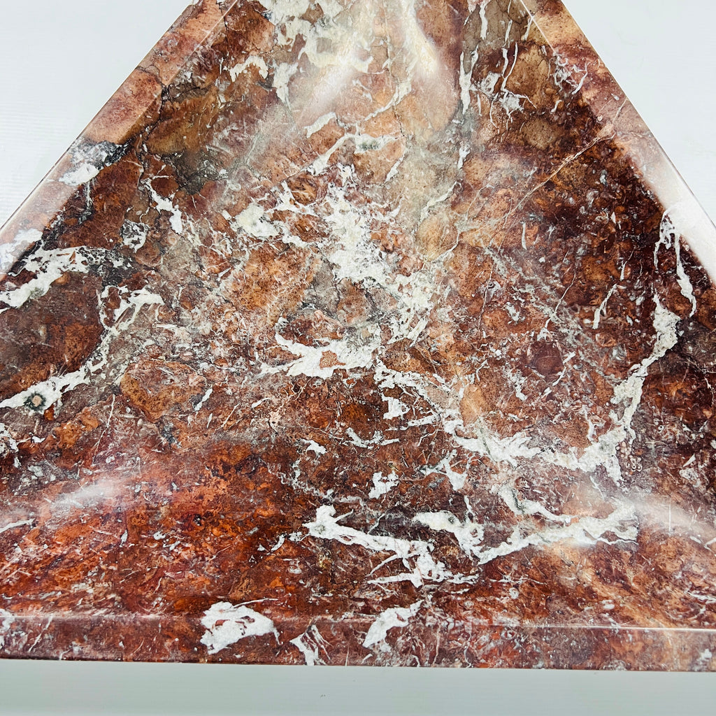 Crimson Lined Triangle Marble Sink