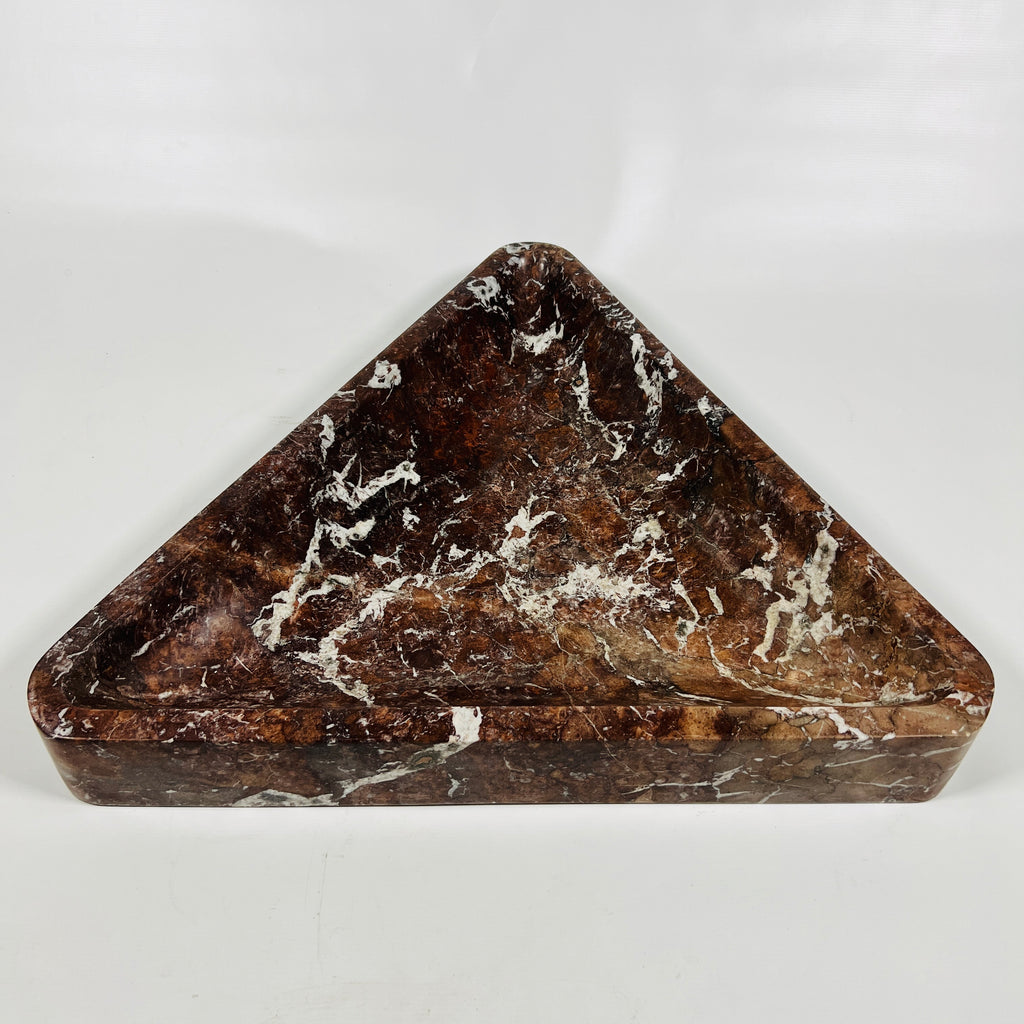 Crimson Lined Triangle Marble Sink