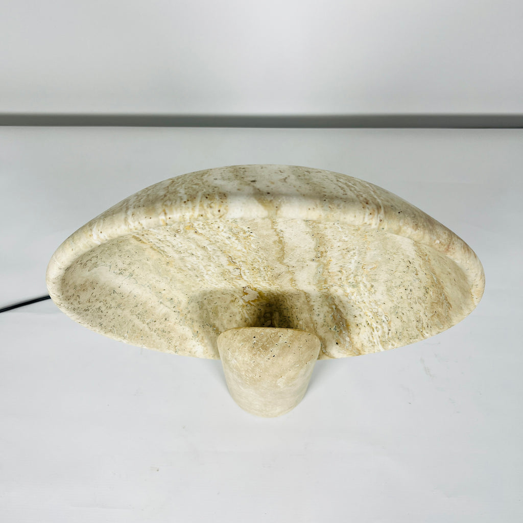 Disc Grazed Travertine Lamp