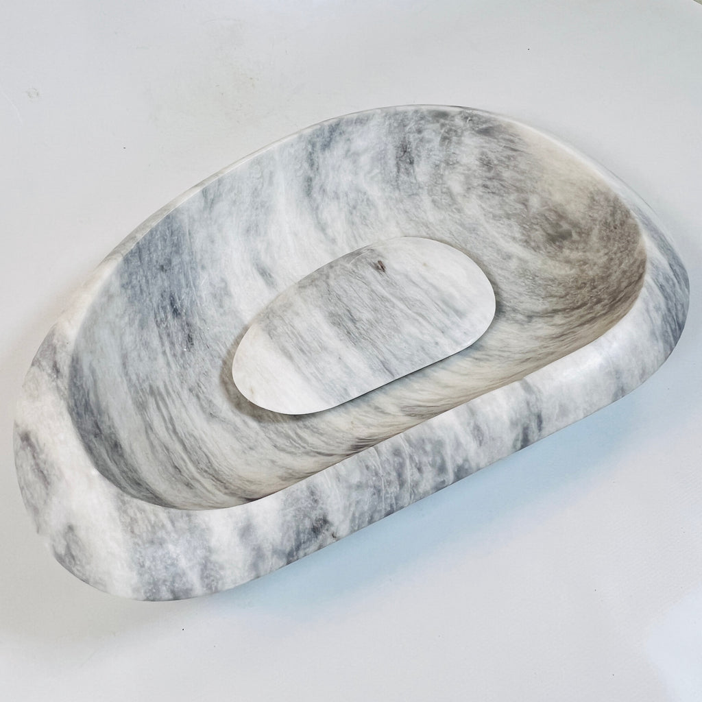 Bean Grey Grazed Marble Sink