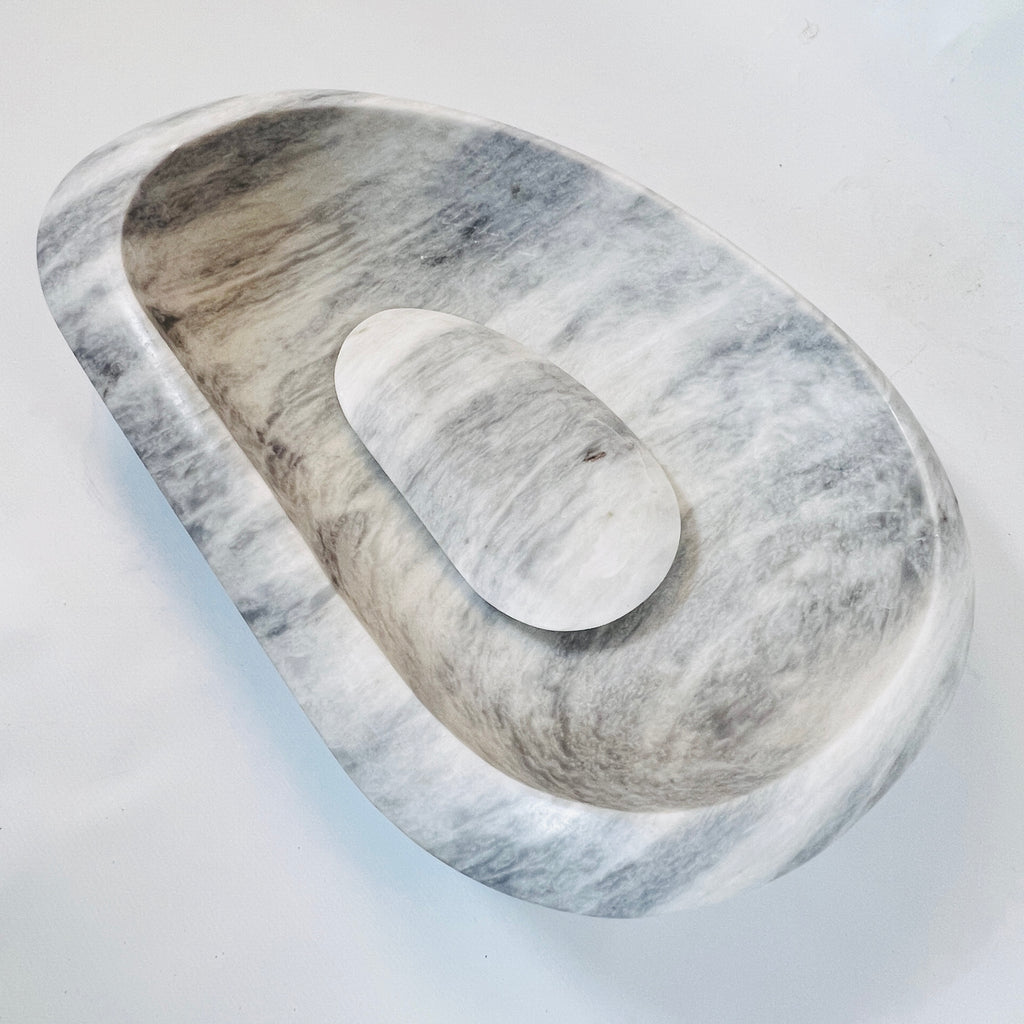 Bean Grey Grazed Marble Sink