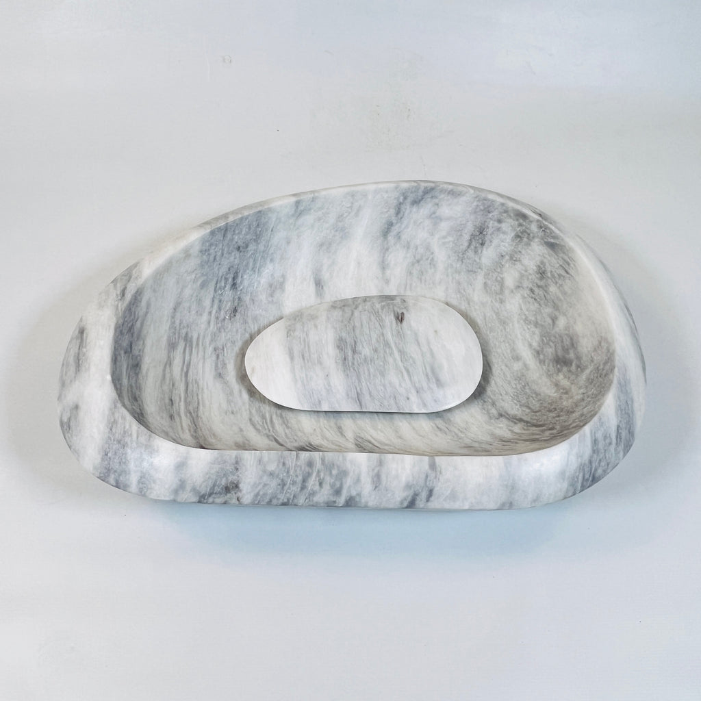 Bean Grey Grazed Marble Sink