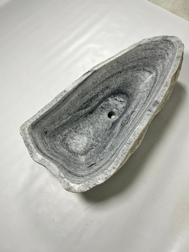 Grey Rippled River Stone Sink