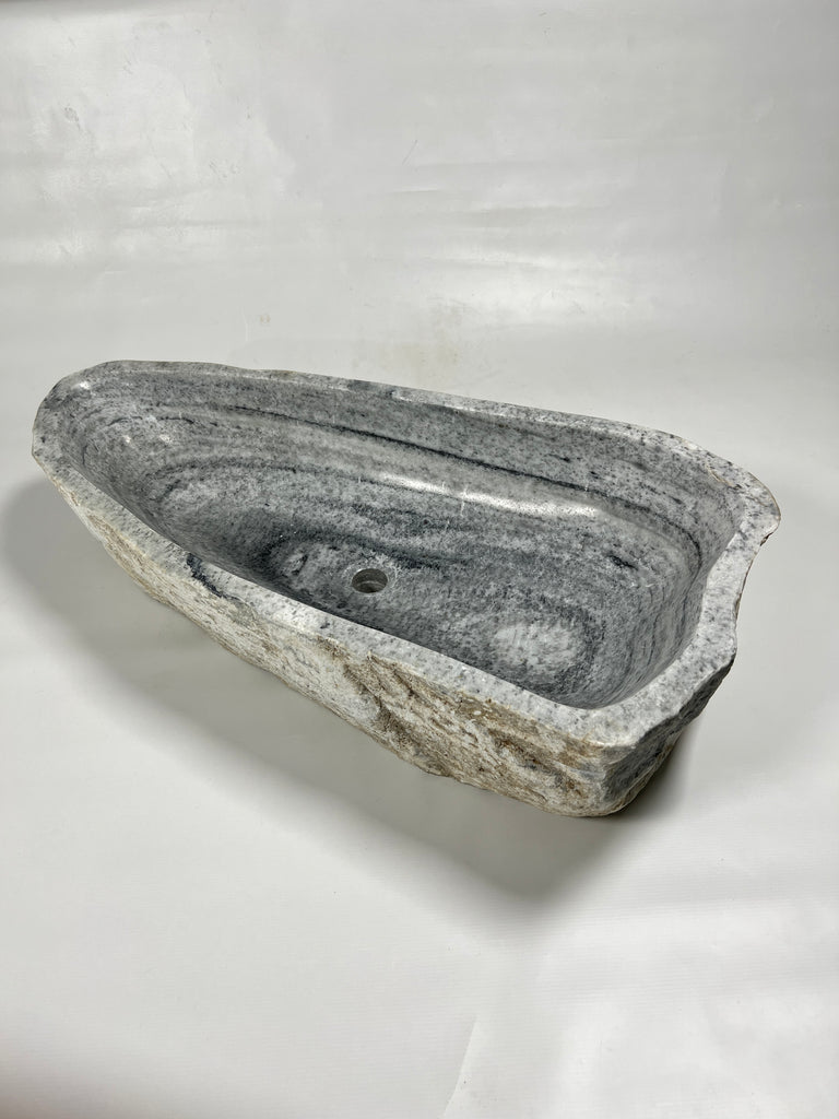 Grey Rippled River Stone Sink