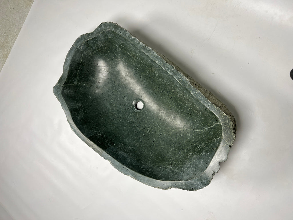 Emerald Green River Stone Sink