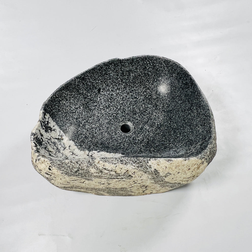 White Marked River Stone Sink